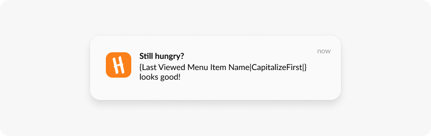Personalized recommendations push notification