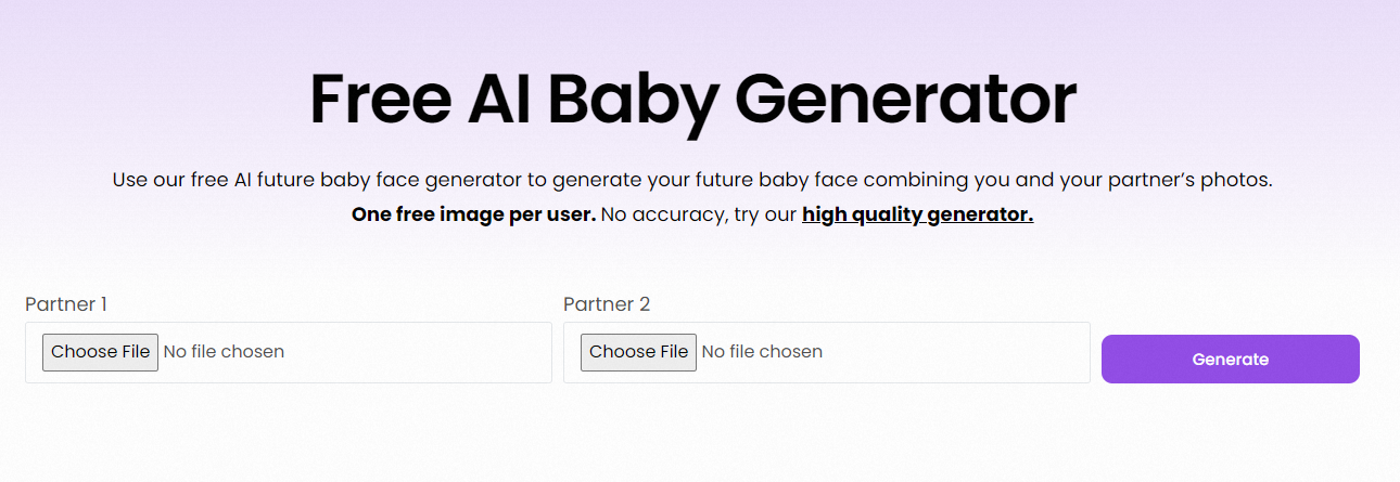 SeeYourBabyAI: Free AI Baby Generator: Most Simple